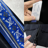 Flat lay presentation of Louis Vuitton luxury clothing with runway-inspired design