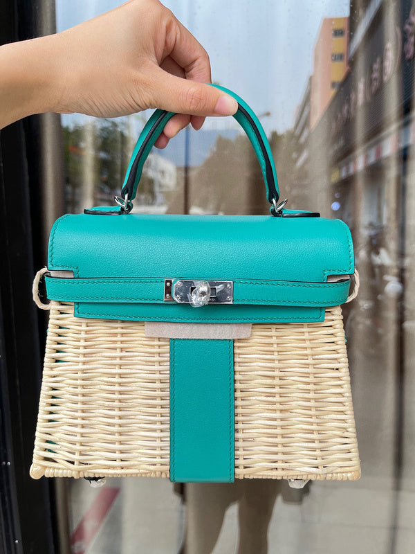 Polished bag shown from front angle