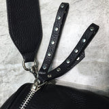 Chic Faux Leather Handbag - Statement Silhouette | Women's Everyday Carry Handbag #742 - hardware and detail close-up (image 5) of designer-inspired handbag