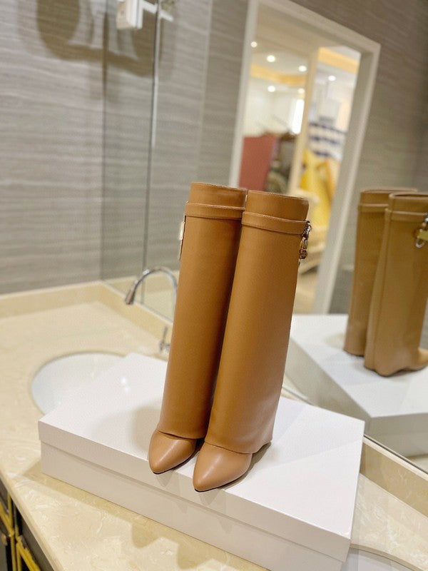Givenchy Chocolate Brown Combat Boots - Lifestyle Styling Shot