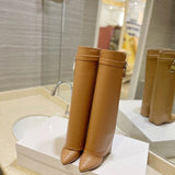 Givenchy Chocolate Brown Combat Boots - Lifestyle Styling Shot