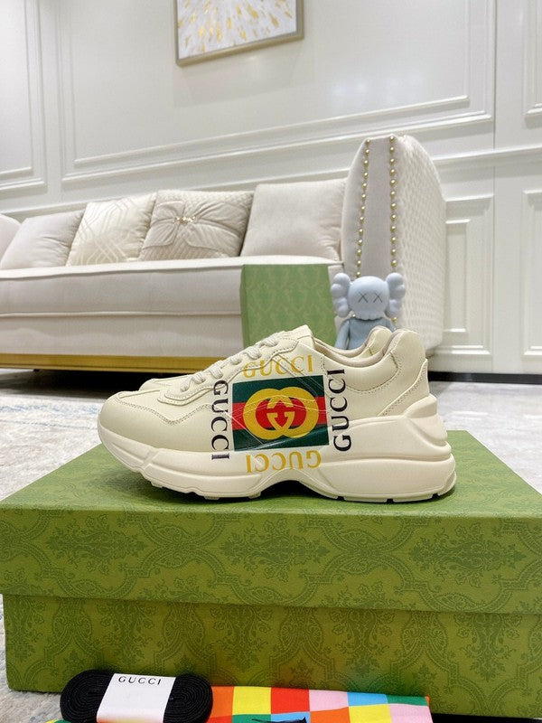 Gucci bold contrast luxury sneakers view 8 sleek tonal finish