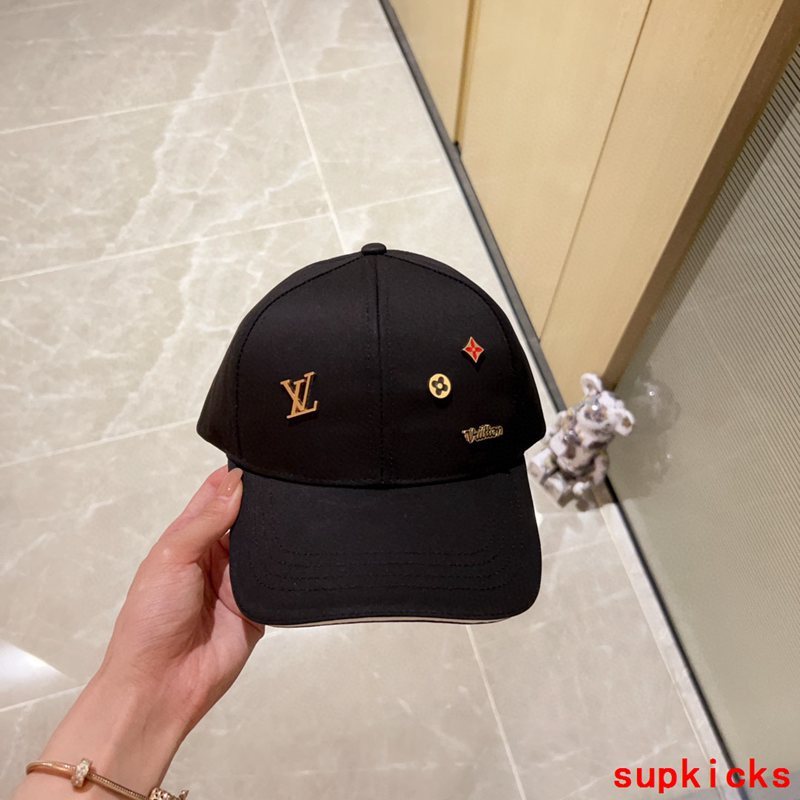 Close-up detail view of Louis Vuitton unisex cap