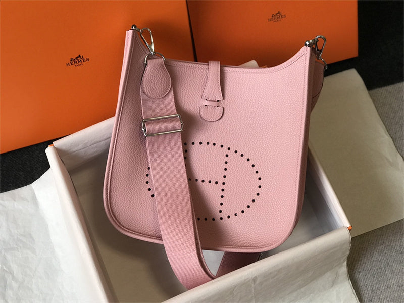 Side view of elegant structured handbag