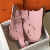 Side view of elegant structured handbag