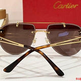 Close-up detail view of Cartier unisex sunglasses