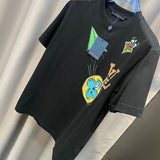 Close-up detail shot of Louis Vuitton cotton t-shirt with tailored silhouette