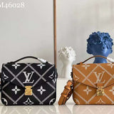 Front view of modern elevated women's handbag – women's luxury accessory