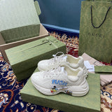 Gucci tonal black luxury sneakers view 9 premium leather build
