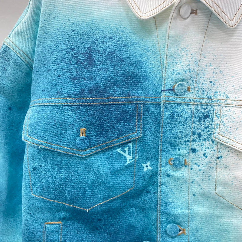 Flat lay presentation of Louis Vuitton luxury clothing with everyday silhouette