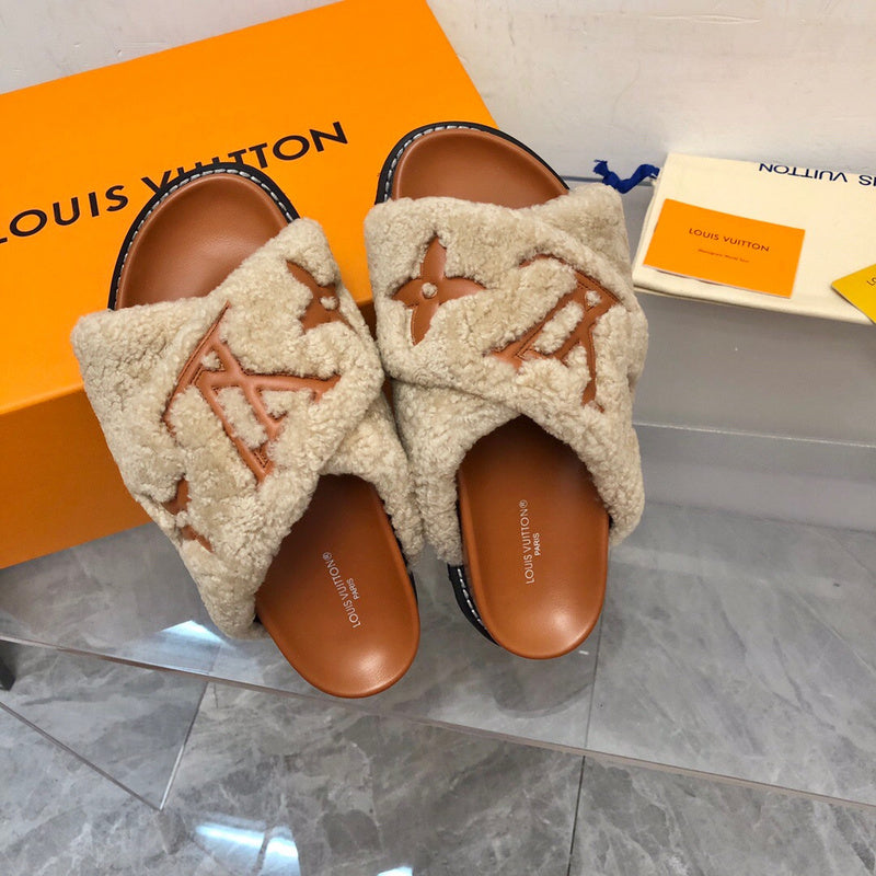 Louis Vuitton Chocolate Brown High-Top Sneakers - Heel Detail View