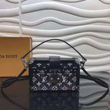 Side profile of signature classic women's handbag – women's statement bag