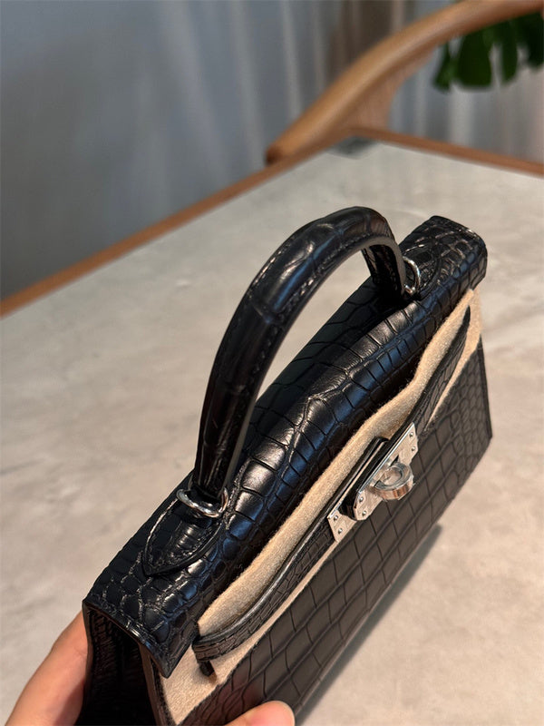 Close-up detail of timeless bag design