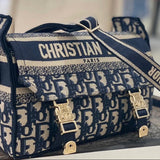 Close-up detail of structured signature women's handbag – women's designer-style accessory