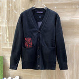 Front view of Louis Vuitton luxury clothing with monogram-inspired silhouette