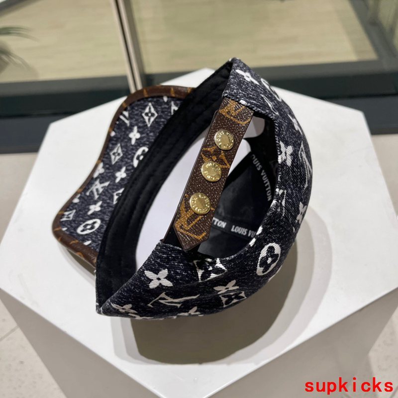 Close-up detail view of Louis Vuitton unisex cap