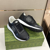 Side profile of Gucci clean off-white sneakers chunky sole construction