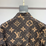 Flat lay presentation of Louis Vuitton cotton t-shirt with signature branding