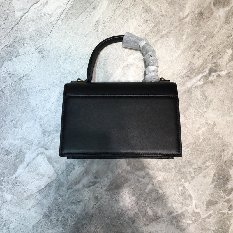 Statement Vegan Leather Handbag - Sleek Minimalist Lines | Women's Everyday Carry Handbag #854 - close-up detail shot (image 3) of designer-inspired handbag