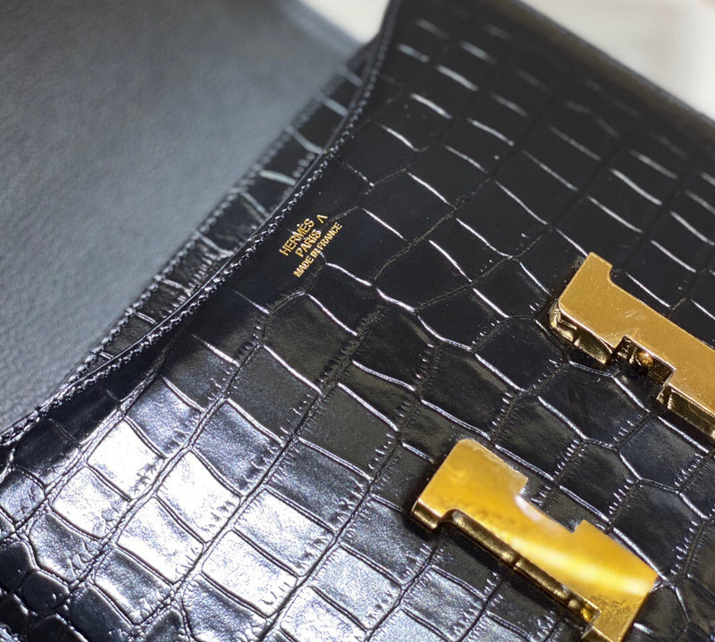 Close-up detail of polished bag design