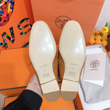 Hermes shoes Style 354 - top view showing design (alternate angle)