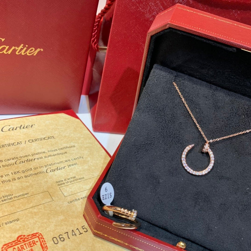 Angled view of Cartier unisex jewelry piece