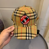 Angled view of Burberry unisex cap