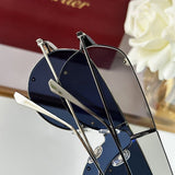 Close-up detail view of Cartier unisex sunglasses