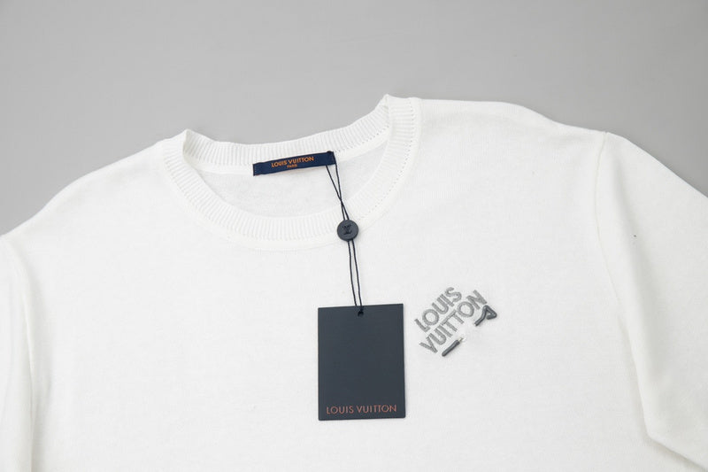 Flat lay presentation of Louis Vuitton cotton t-shirt with tailored silhouette