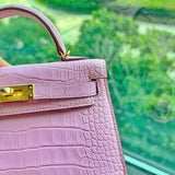 Close-up detail of refined bag design