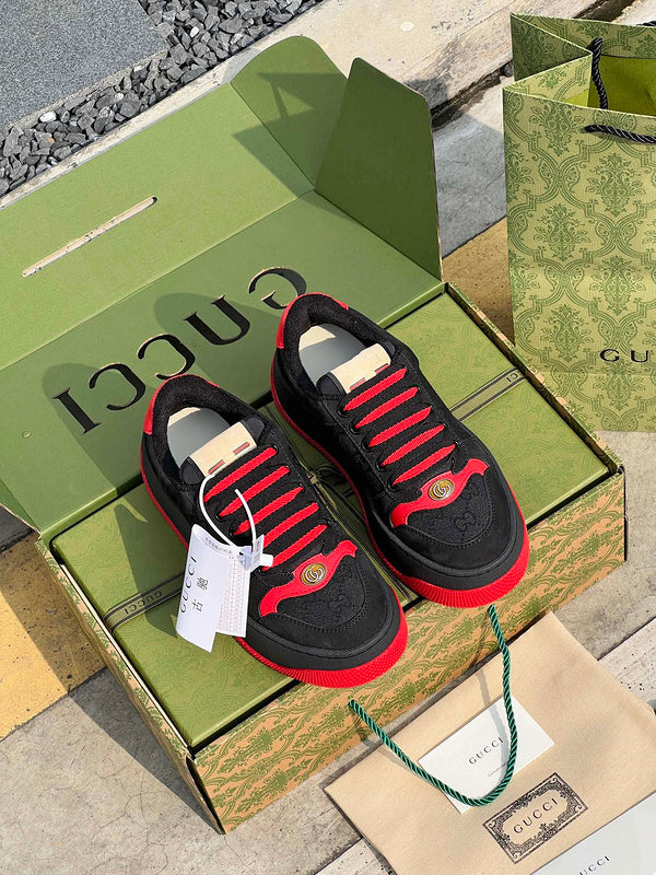 Gucci Streetwear sneakers in neutral cream sleek tonal finish front view