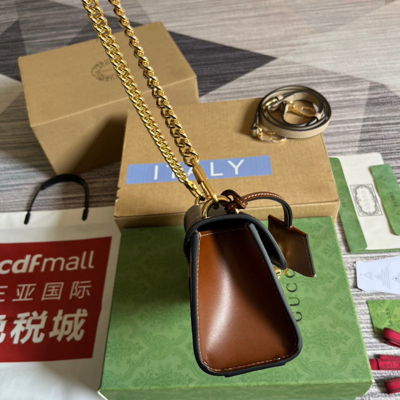 Top view of modern sleek women's handbag – women's premium purse