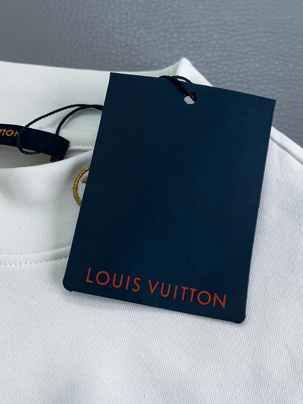 Side profile of Louis Vuitton luxury clothing with everyday silhouette