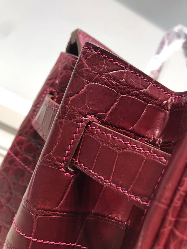 Sophisticated bag shown from front angle