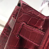 Sophisticated bag shown from front angle