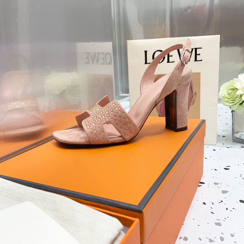 Hermès Tan Espadrille Wedge Sandals - Lifestyle Styling Shot