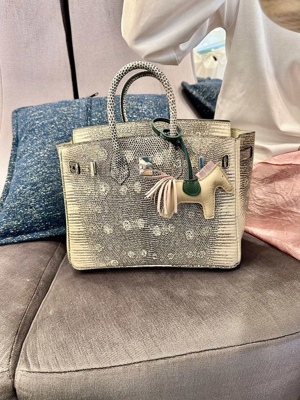 Understated bag shown from front angle