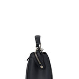 Close-up of DotCom bags hardware and fine stitching