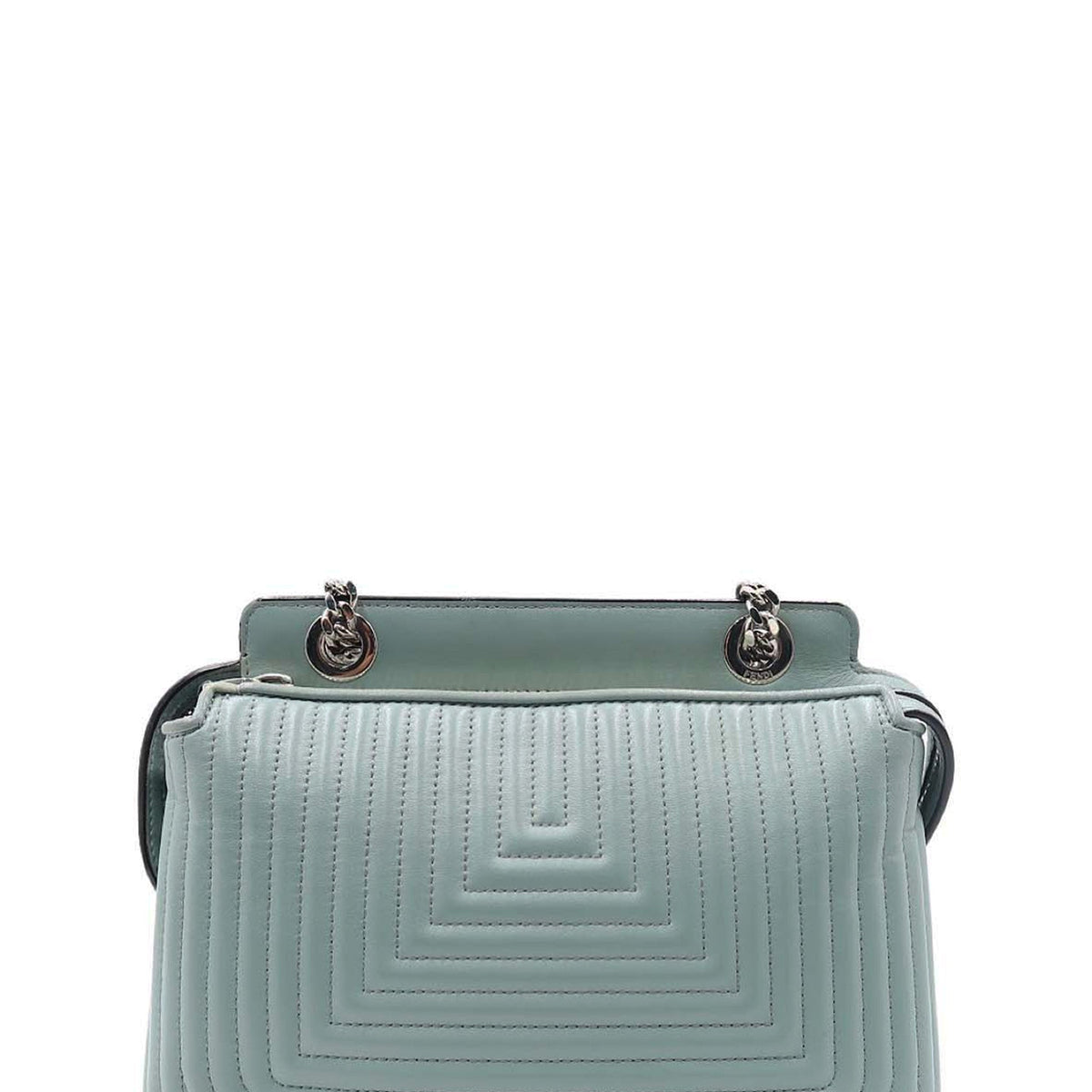 Close-up of DotCom bags hardware and fine stitching