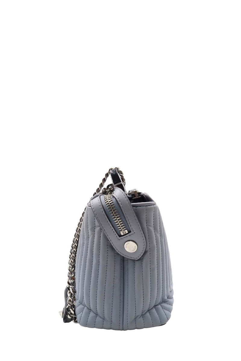 Close-up of DotCom bags hardware and fine stitching