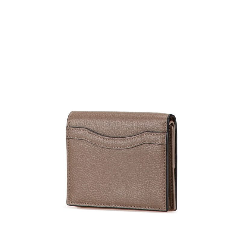 Side view of Balenciaga wallet Brown premium designer bag