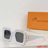 Close-up detail view of Louis Vuitton unisex sunglasses
