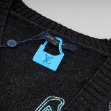 Flat lay presentation of Louis Vuitton luxury clothing with everyday silhouette