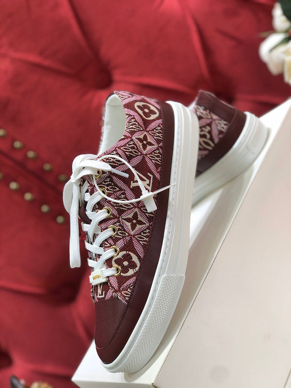 Louis Vuitton Burgundy Classic Ballet Flats - Toe Detail View