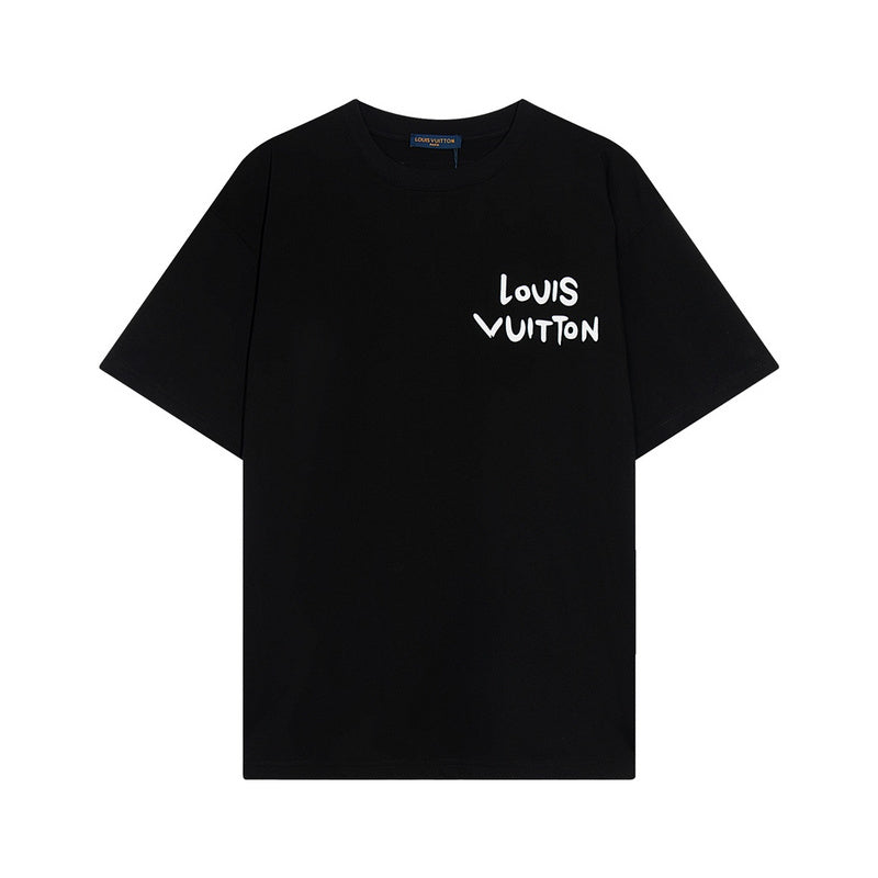 Side profile of Louis Vuitton cotton t-shirt with everyday silhouette