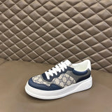 Gucci neutral cream luxury sneakers view 6 breathable knit upper