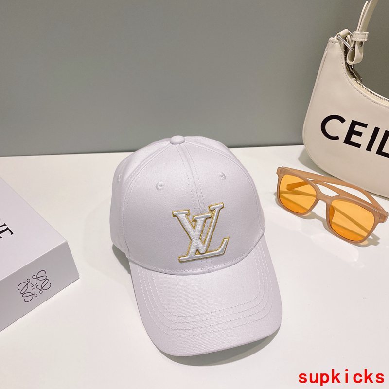 Close-up detail view of Louis Vuitton unisex cap