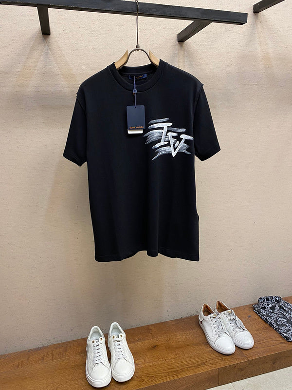 Back view of Louis Vuitton cotton t-shirt with signature branding