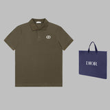 Back view of Polo cotton polo shirt with logo-detail design