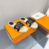 Hermès Tan Gladiator Sandals - Detail Shot of Craftsmanship